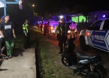 Patroli Sahur Bagarkan Polres Lampung Selatan.