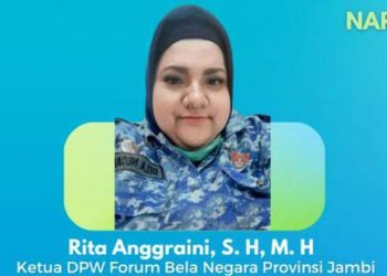 Ketua Dewan Pimpinan Wilayah (DPW) Bela Negara Jambi. Rita Anggraini S.H., M.H