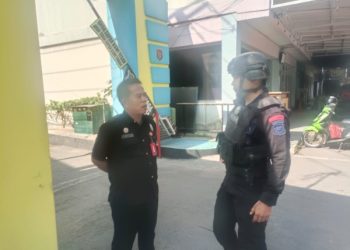 Anggota Bataliyon A Pelopor Himbau Security di Kampus UNPAD Jatinangor