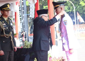 Wakil Presiden (Wapres) RI, K.H. Ma’ruf Amin pada pelantikan 1.079 Pamong Praja Muda IPDN Angkatan XXXI. (foto: Humas IPDN)