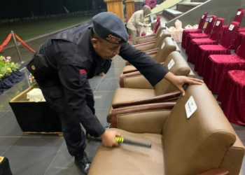 Jelang Penutupan Pendidikan SIP Angkatan 53, Unit Jibom Polda Jabar Lakukan Sterilisasi