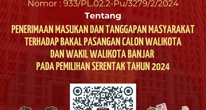 KPU Kota Banjar Umumkan Cawalkot, Masyarakat Bisa Beri Masukan