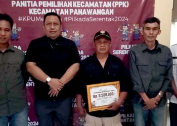 KPU Kabupaten Ciamis Serahkan Santunan pada Korban Kecelakaan