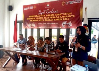 Soal Pemasangan APK, KPU Kota Banjar Rakor Bersama Partai Politik