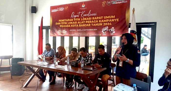 Soal Pemasangan APK, KPU Kota Banjar Rakor Bersama Partai Politik