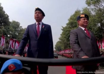 Jokowi-Prabowo Hadiri Apel Pengamanan Pengambilan Sumpah Presiden-Wapres