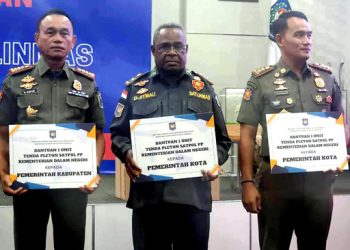 Pemkot Sorong Terima Bantuan Bantuan Pemerintah Urusan Trantibumlinmas