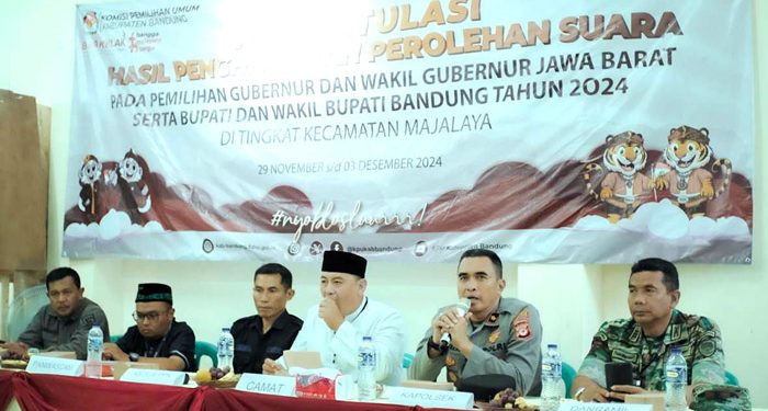 Forkopimcam Majalaya Gelar Rekapitulasi Hasil Penghitungan Suara Pilkada Serentak 2024