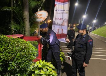 Antisipasi Gangguan Kamtibmas Jelang Rakornas, Brimob Jabar Lakukan Sterilisasi