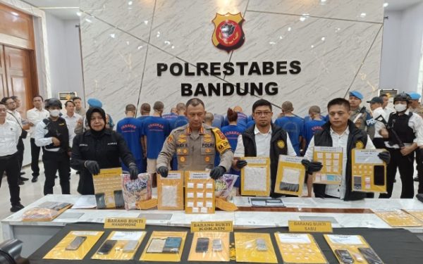 Satres Narkoba Porestabes Bandung Tangkap Pengedar Narkoba, Sita 236 Gram Kokain dan 1 Kg Sabu