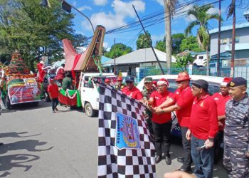 90 Mobil Hias Ramaikan Karnaval Sinterklas Dalam Rangka Pencanangan Bulan Natal Kota Sorong