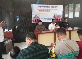 Bentuk Syukur Kenaikan Pangkat, Kapolsek dan Personel Polsek Paseh Syukuran