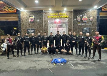 Tim Patroli Raimas Macan Kumbang 852 Polresta Cirebon Gagalkan Tawuran di Kecamatan Beber