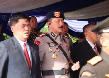 Dampingi Kapolda Dansat Brimob Jabar Ikuti Upacara Sertijab Dankoharmatau dan Dankopasgat