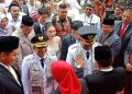 Ribuan Orang Sambut Bupati dan Wakil Bupati Baru Purwakarta