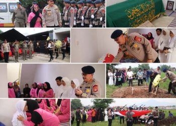 Dansat Brimob Polda Jabar Hadiri  Pemakaman Alm. Aipda Rudy Nurhary