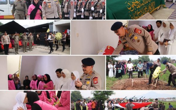 Dansat Brimob Polda Jabar Hadiri  Pemakaman Alm. Aipda Rudy Nurhary