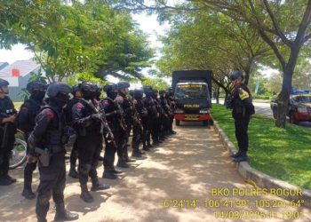 Brimob Jabar Amankan Kunker Kapolri ke Bogor, Resmikan Sekolah Taruna Kemala Bhayangkara