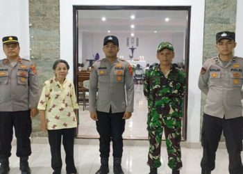 Aparat Polres Pangandaran Amankan Ibadah Paskah
