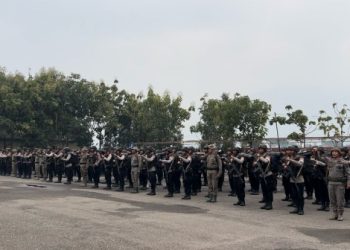 Wadansat Brimob Jabar Pimpin Pemberangkatan Personel Taja Latihan Berganda