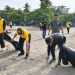 Polres Pangandaran Senam Bersama Forkopimda dan Aksi Bersih Pantai