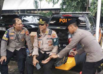 Dokkes Polda Jateng dan Polrestabes Semarang Jaga Stamina Personel Pengamanan Mayday
