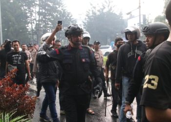 Dampingi Wakapolda, Dansat Brimob Jabar Amankan May Day