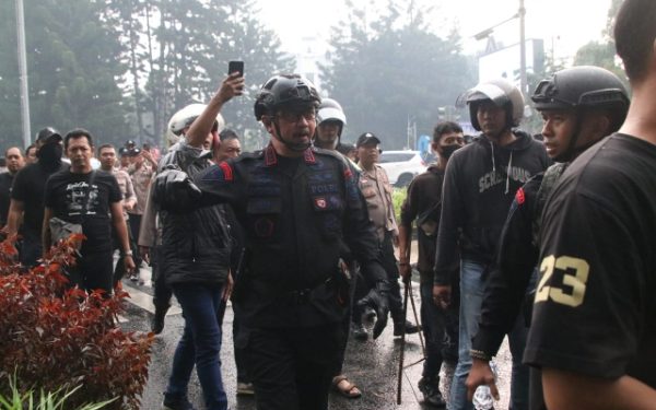 Dampingi Wakapolda, Dansat Brimob Jabar Amankan May Day